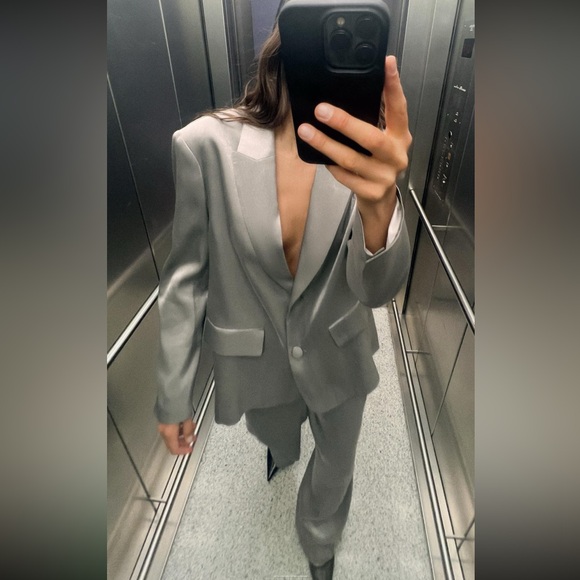 ZARA METALLIC BLAZER - Picture 3 of 10